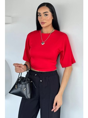 Gülseli Kadın Bel Büzgülü Tişört P-00021140