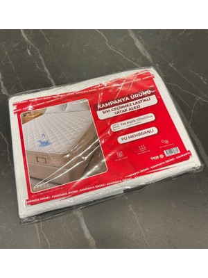 By Özce Tekstil Nonwoven Kapitone Sıvı Geçirmez Yatak Alezi 4 Köşesi Fitted Lastikli Tek Kişilik Yatak Koruyucu Üst Düzey Koruma