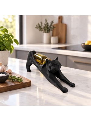 3dlab Kedi Figürlü Dekoratif Şişe Standı