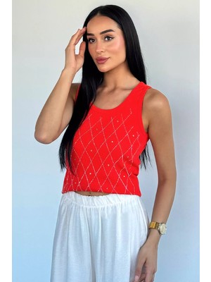 Gülseli Ön Taşlı Kaşkorse Bluz P-00022273