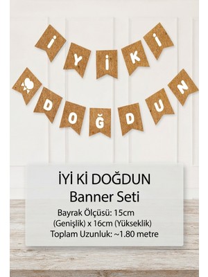 Çavuş E-Ticaret Kraft Üzeri Beyaz Yazılı Iyi Ki Doğdun Yazılı Banner Doğum Günü Yazısı Iyiki Doğdun