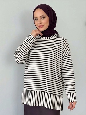 Foremia Çizgili Oysho Tunik-Mürdüm -