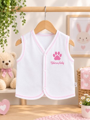 Biberon Baby Erkek-Kız Bebek Yeleği Pamuklu Pati Baskılı