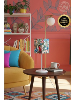 Apcasa Decor Feride Silindir Beyaz Ayak Abajur