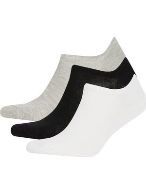 DeFacto Erkek Görünmez 3 Lü Pamuklu Sneaker Çorap  (Ns)