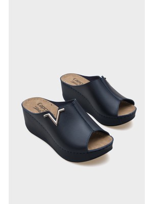 Capone Outfitters Kailey 6145 Kadın Dolgu Topuklu V Toka Terlik