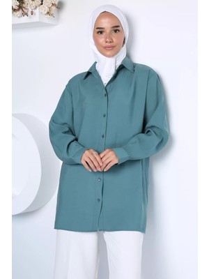 Julude Moskov Kalıp Tesettür Basic Gömlek P-00023021