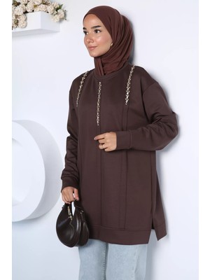 Julude Taş Süslemeli Tesettür Tunik P-00023007