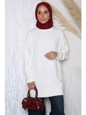 Julude Bisiklet Yaka Üç Nervürlü Tesettür Tunik P-00023057