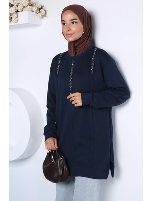 Julude Taş Süslemeli Tesettür Tunik P-00023007