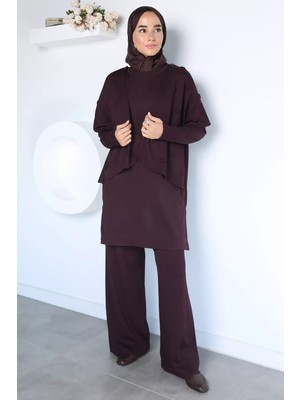 Julude Gülseli Kadın Tunik Pantolon Tesettür Ikili Takım P-00022761
