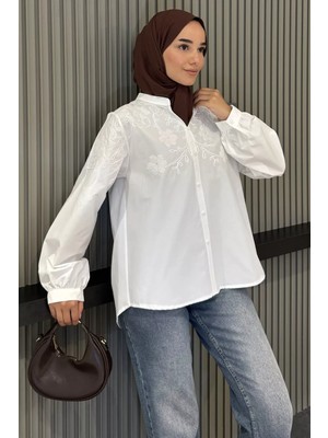 Julude Nakış Işlemeli Tesettür Gömlek P-00022948