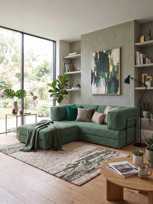 Branna Home Elzera Köşeli Sünger Koltuk Yatak Olabilen Kanepe Çok Amaçlı Çift Kişilik Aktivite Koltuğu 100X200CM