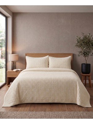 Branna Home Puffy Line 3 Parça Çift Battaniye Seti