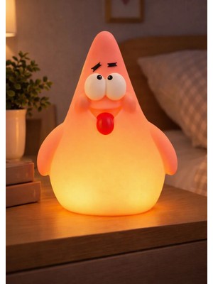 Mobee Patrick Çocuk Gece Lambası Yumuşak Dokunmatik Rgb Renk Modlu Çocuk Odası Lambası 
