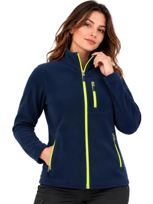 Genıus Store Kadın Polar Tam Fermuarlı Outdoor 3 Cepli Polar Ceket