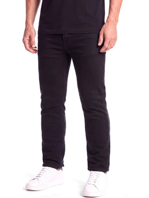 Paul & Shark Erkek Normal Kalıp Düz Paça Esnek Denim Siyah Pantolon 16314143-J11