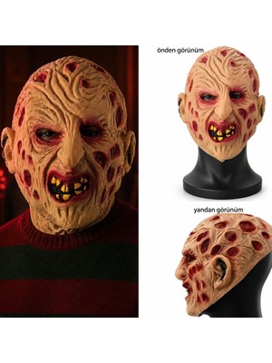 Pandoli Halloween Lateks Freddy Krueger Maskesi Yetişkin