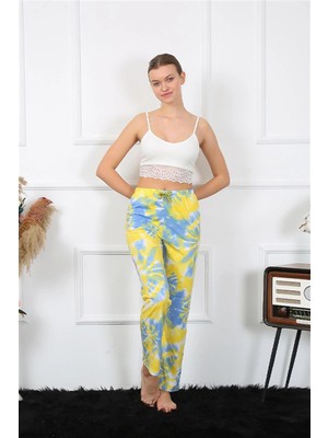 Veralya Kadın Pamuklu Alt Pijama Sarı