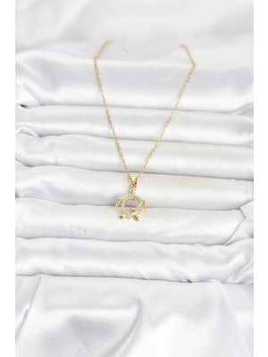 Trendexa 316L Çelik Zincir Gold Renk Caretta Caretta Model Kadın Kolye