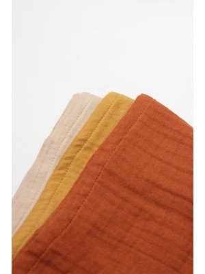 Trendexa 6'lı Müslin Mendil 20X20 cm 90106 Kiremit Bej Hardal
