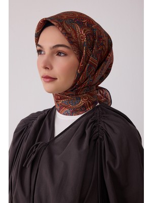 Belli Etnik Desen %100 Twill Ipek Eşarp BE04-05