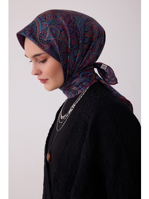 Belli Etnik Desen %100 Twill Ipek Eşarp BE04-31