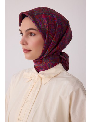 Belli Etnik Desen %100 Twill Ipek Eşarp BE04-03