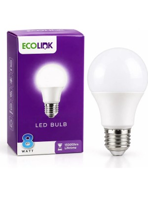 Ecolink 8W LED Ampul 6500K Beyaz E27