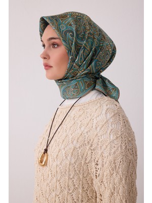 Belli Etnik Desen %100 Twill Ipek Eşarp BE04-32