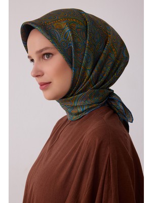 Belli Etnik Desen %100 Twill Ipek Eşarp BE04-04