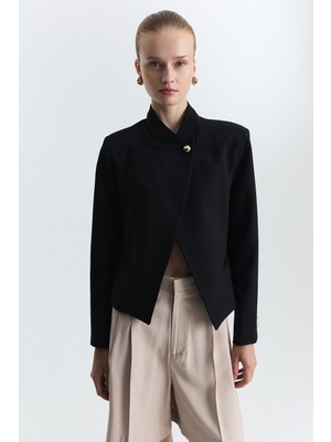 Antioch Dik Yaka Tek Düğme Blazer Ceket