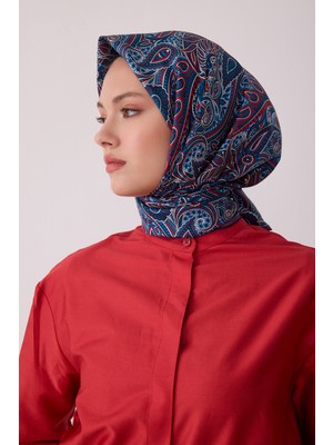 Belli Etnik Desen %100 Twill Ipek Eşarp BE04-35