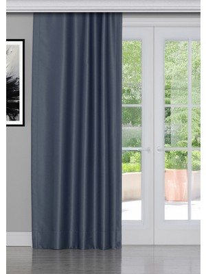 Gauze Fabric Design Blackout Karartma Özellikli Perde Açık Lacivert