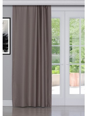 Gauze Fabric Design Blackout Karartma Özellikli Perde Metalik Gri