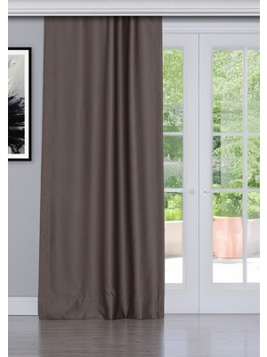 Gauze Fabric Design Blackout Karartma Özellikli Perde Bej