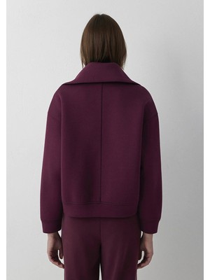 Mavi Fermuarlı Sweatshırt Fig