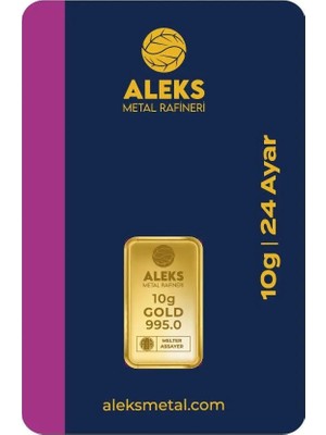 Aleks Metal Rafineri AgaKulche 10 gr 995 24 Ayar AMR Külçe Altın