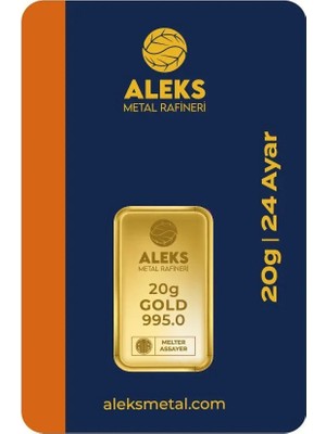 Aleks Metal Rafineri AgaKulche 20 gr 995 24 Ayar AMR Külçe Altın