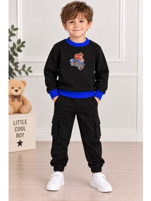 Alasat Erkek Çocuk Ayıcık Baskılı 3 Ip Sweatshirt