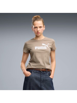 Puma Kadın / Kız Bej Puma Ess No. 1 Logo Tee Bej Kadın T-Shirt