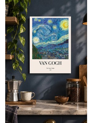 Onyx Lab Onyxlab Yıldızlı Gece Manzarası Desenli Dekoratif Mdf Tablo, Çerçeve Görünümlü Ahşap Poster