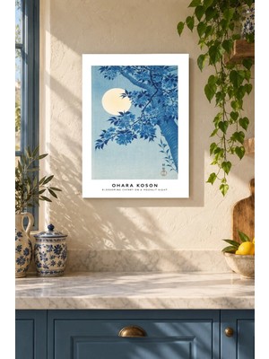 Onyx Lab Onyxlab Yeşil Yaprak Desenli Dekoratif Mdf Tablo, Çerçeve Görünümlü Ahşap Poster