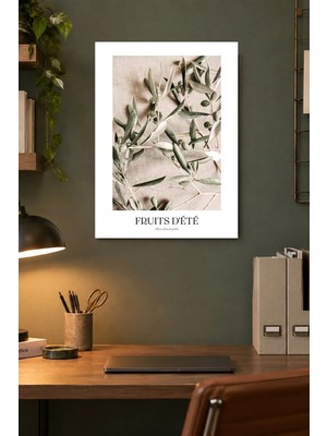Onyx Lab Onyxlab Zeytin Dalı Desenli Dekoratif Mdf Tablo, Çerçeve Görünümlü Ahşap Poster