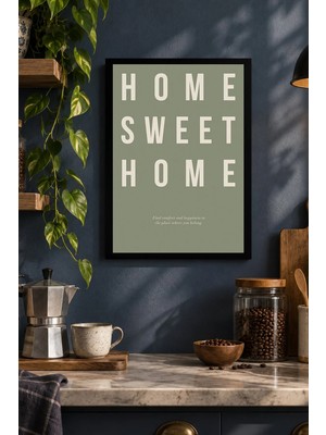 Onyx Lab Onyxlab Ev Yazılı Minimal Tipografi Desenli Dekoratif Mdf Tablo, Çerçeve Görünümlü Ahşap Poster