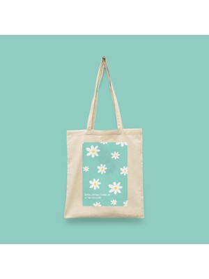 Bi' Dünya Haber Rabbim Gönlüme Ferahlık Ver Islami Seri Tote Bag Baskılı Bez Çanta