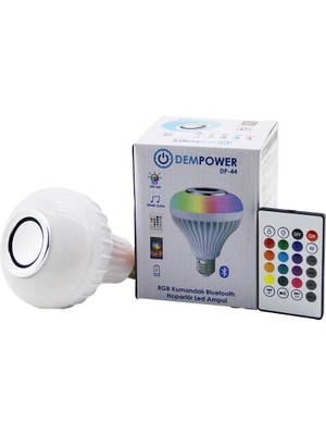 Sepetopia 2ın1-Kumandalı Rgb LED Ampul - Bluetooth Hoparlör Müzik Çalar LED-7W - HOPARLÖR-3W BX40