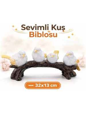 Eymen Hobi Tasarım Eymen Hobi Polyester Dalda Kuş Dekoratif Hediyelik Ev Ofis Hadiyelik