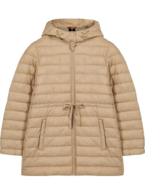 Skechers W Padded Long Light Jacket S2520206-1345 Bej Ceket