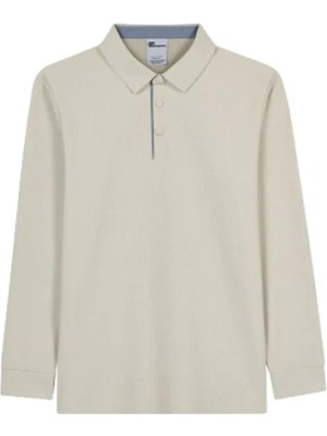 Skechers M Long Sleeve Waffle Polo S2620148-1559 Bej Tişört